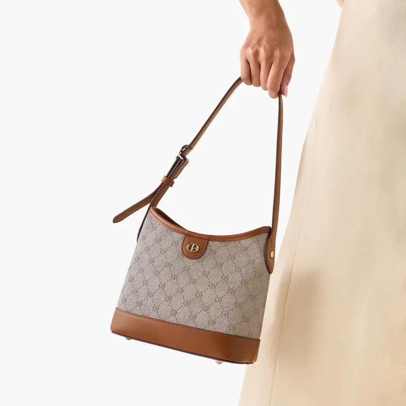 CHRISBELLA Monogram Print Hobo Bag for Women